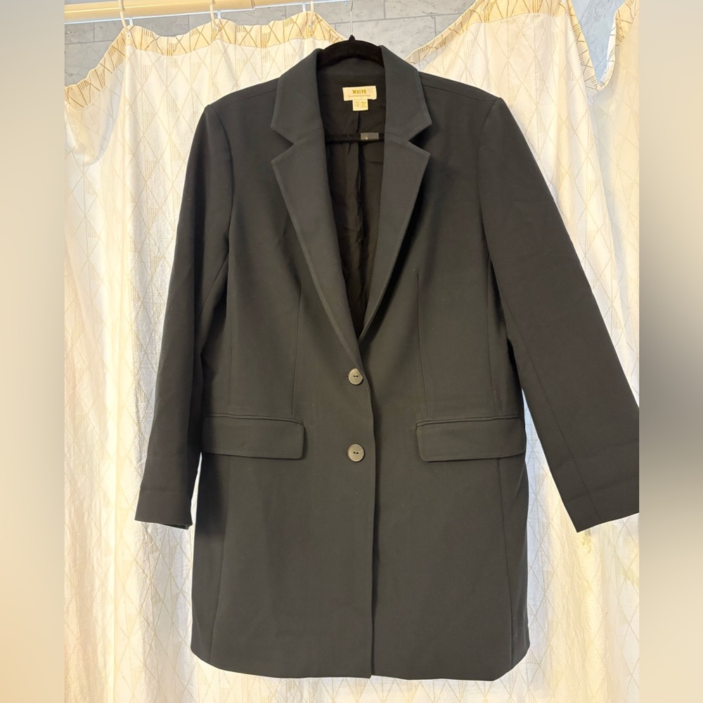 Maeve Classic Dark Navy Boyfriend Blazer, Sz 16 Petite